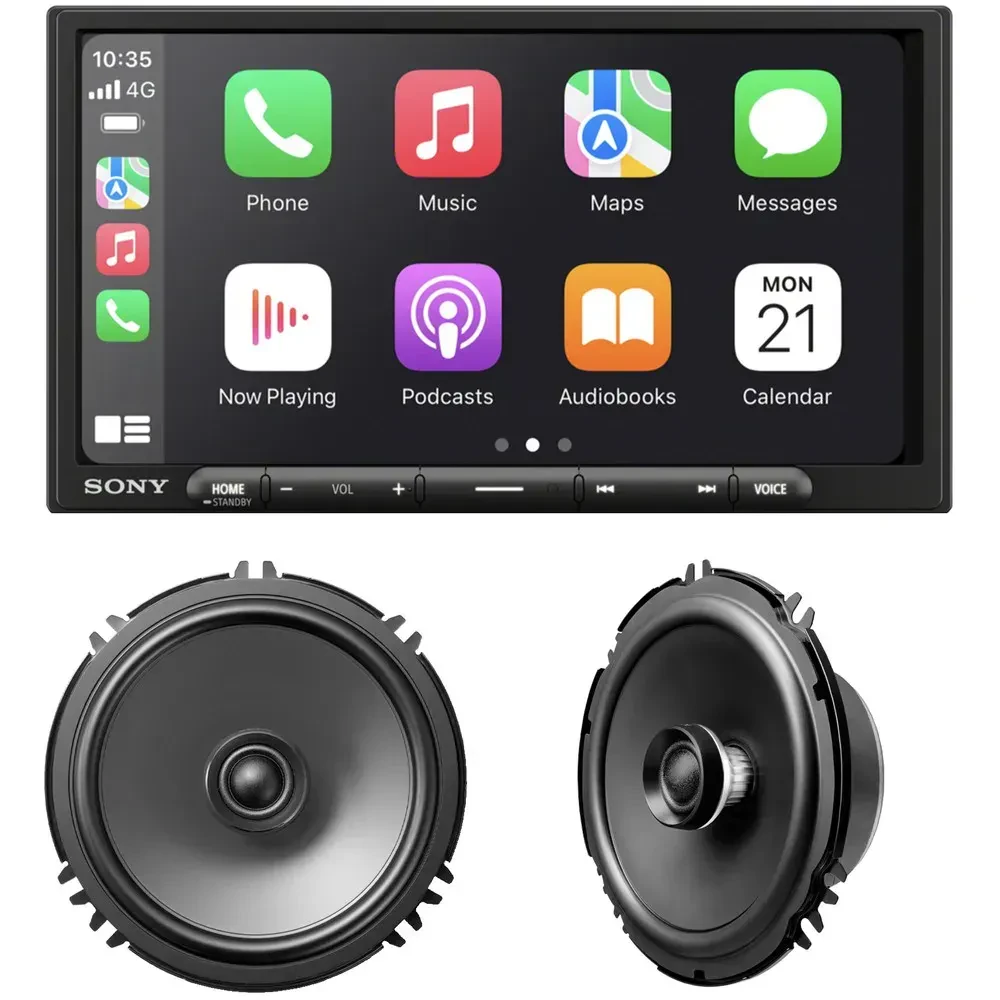 Автомагнитола Sony XAV-AX4000, экран 6.95" (набор) с динамиками 6.5" XS160GS