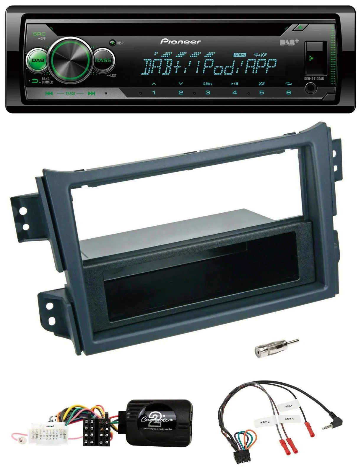 Pioneer USB MP3 DAB Lenkrad CD Autoradio für Opel Agila B Suzuki Splash 2008-201