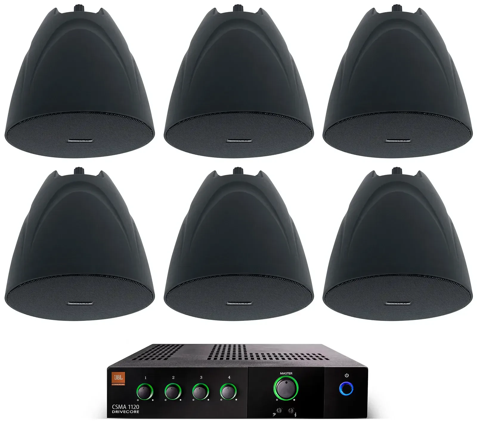Потолочная акустика JBL PEN-525T Black с усилителем (6 штук)