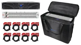 Усилитель мощности для PA Crown XLi3500 2700W, 2-канальный (набор) с DBX 231S EQ и рэковым кейсом (сумка)