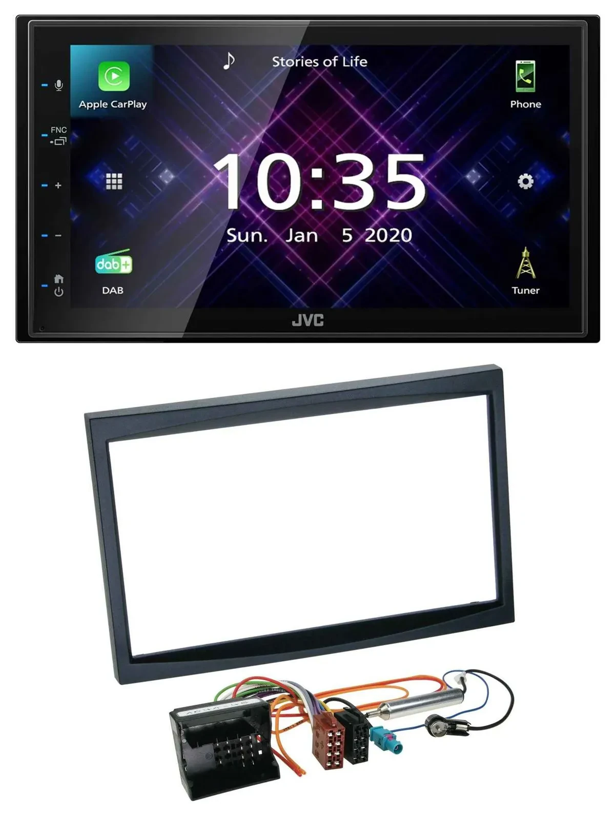 JVC DAB 2DIN MP3 Bluetooth USB Autoradio für Citroen C3 C2 Berlingo Jumpy schwar