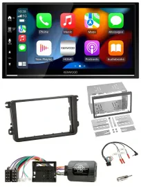 Kenwood DAB USB Bluetooth 2DIN Lenkrad Autoradio für Skoda Fabia 5J 2007-2014