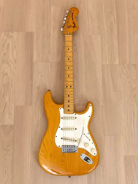 Электрогитара Fender Stratocaster Natural Ash w/case USA 1975