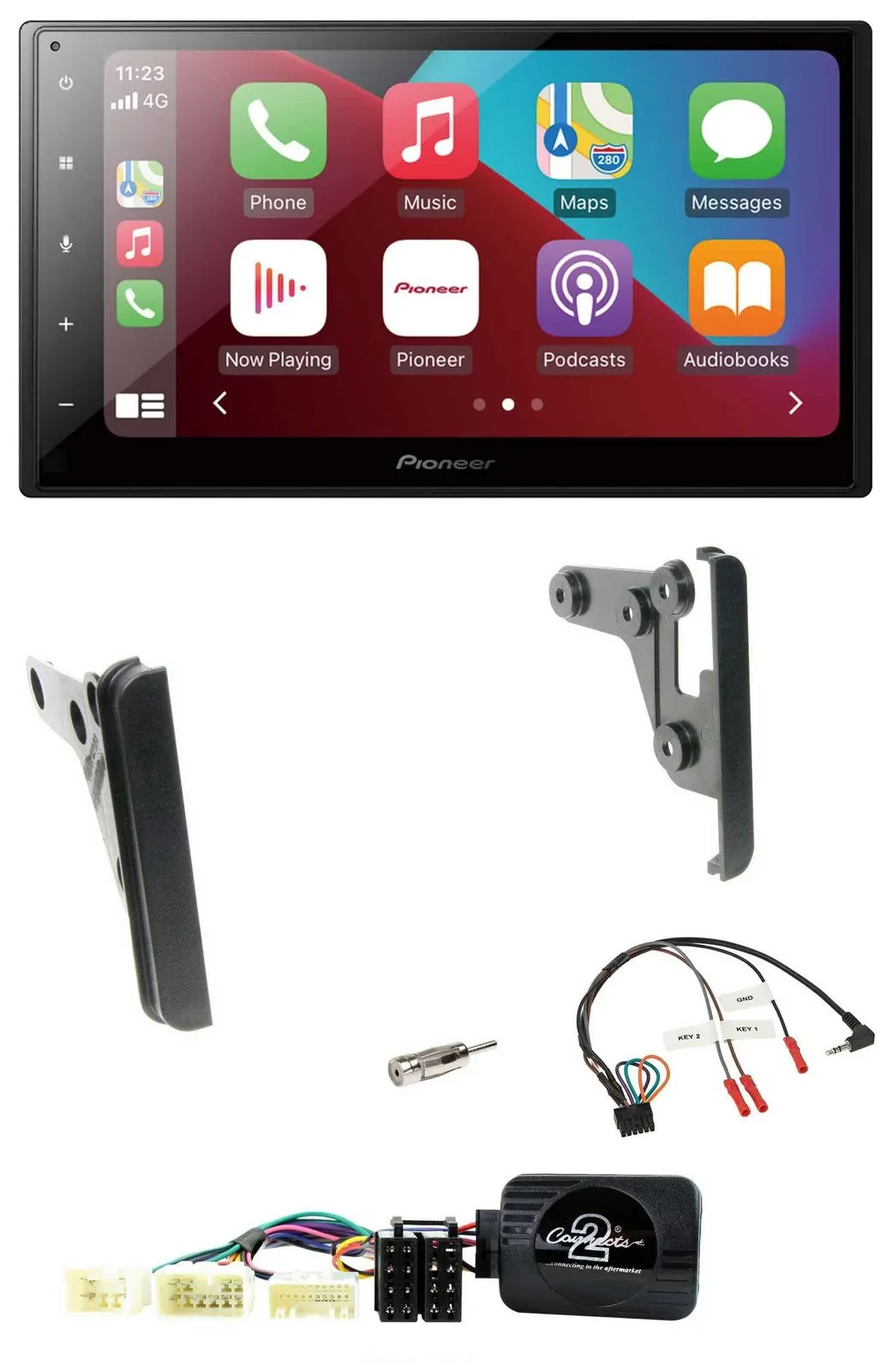 Автомагнитола Pioneer 2DIN, DAB, Bluetooth, USB для Toyota FJ (с 2007)