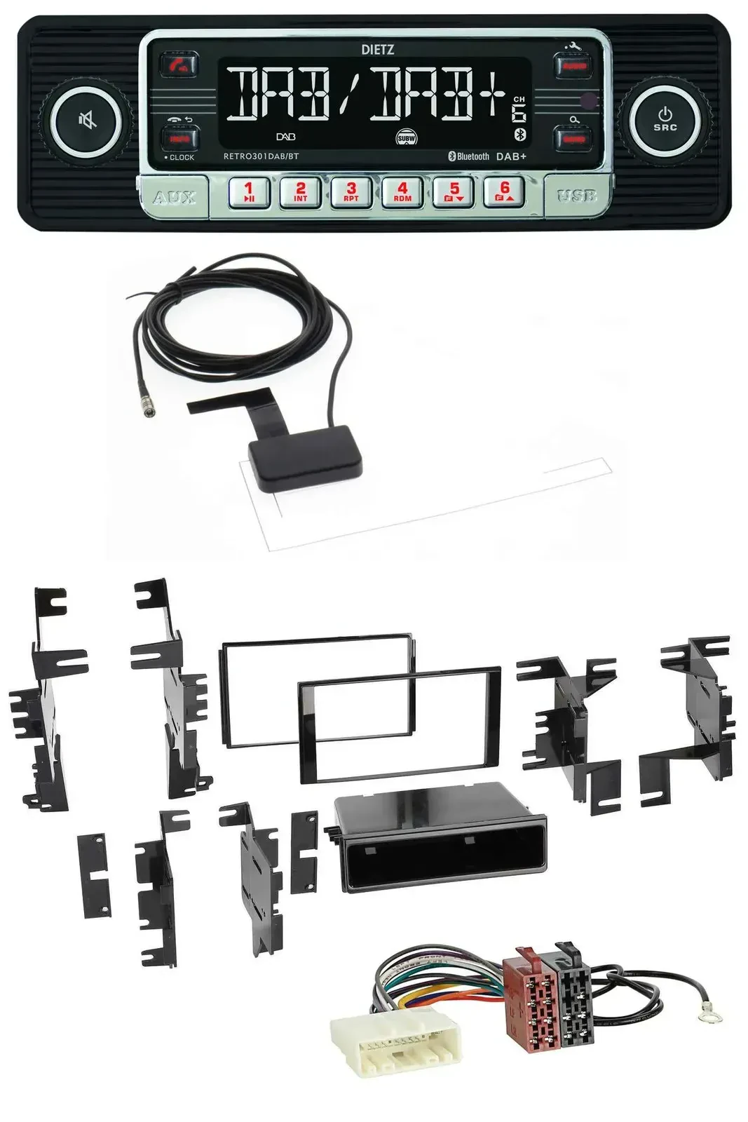 Dietz DAB Bluetooth USB MP3 Autoradio für Nissan Quest Rogue ab 11 Titan ab 13
