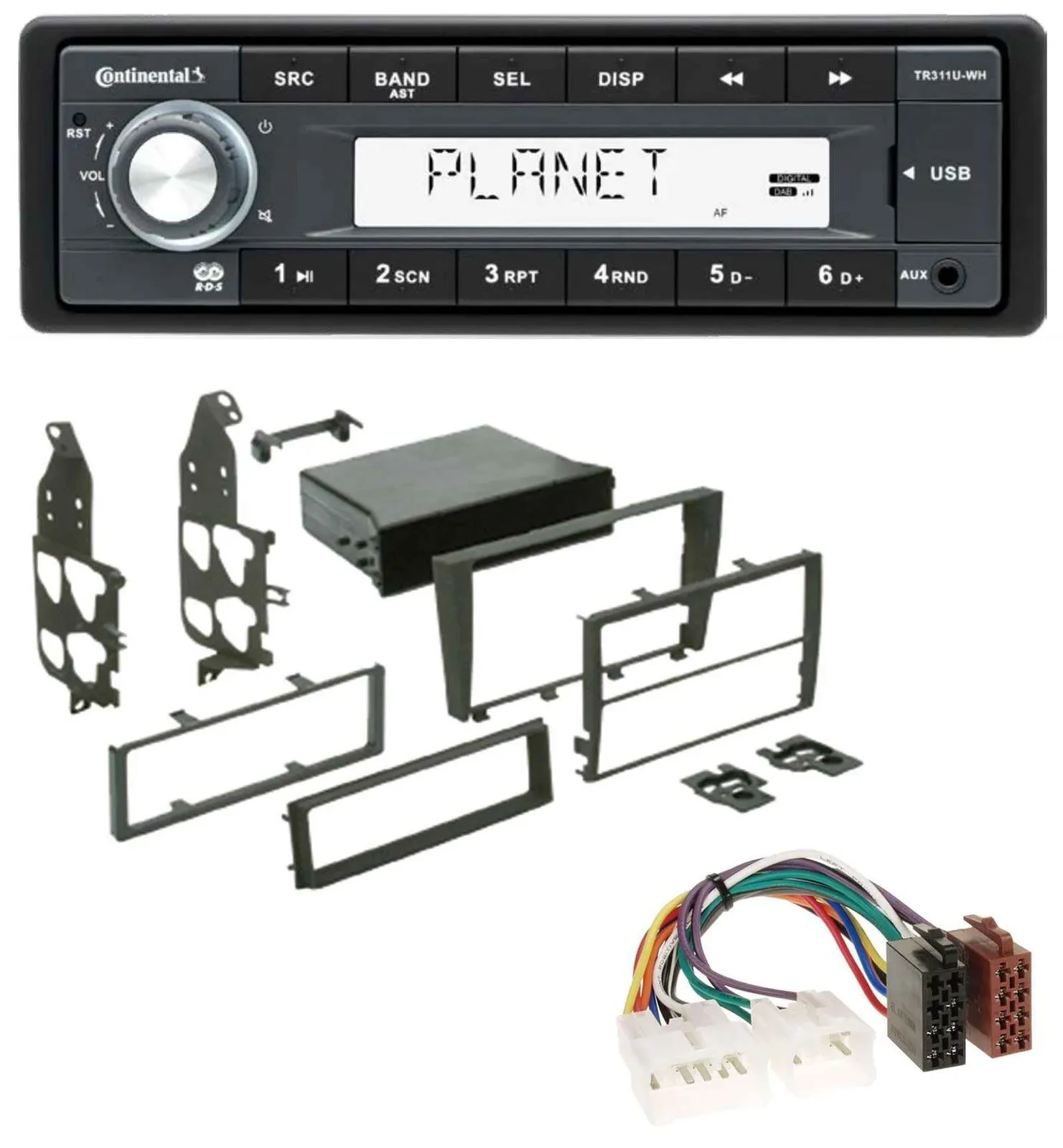 Continental USB MP3 AUX 1DIN Autoradio für Lexus IS 300 (XE1, 2001-2005)