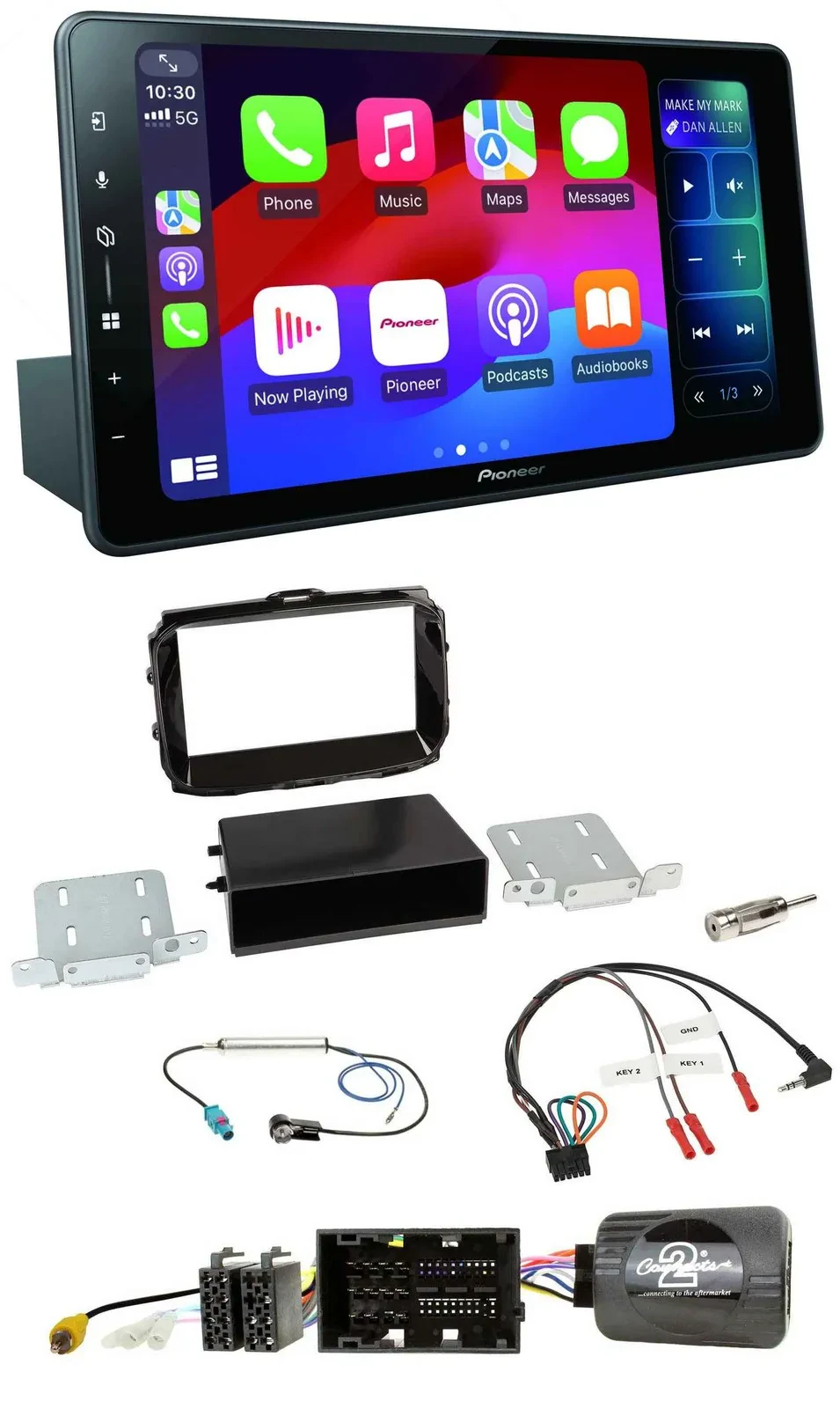 Pioneer Bluetooth DAB Lenkrad USB Autoradio für Alfa Giulietta 13-21 piano-schwa