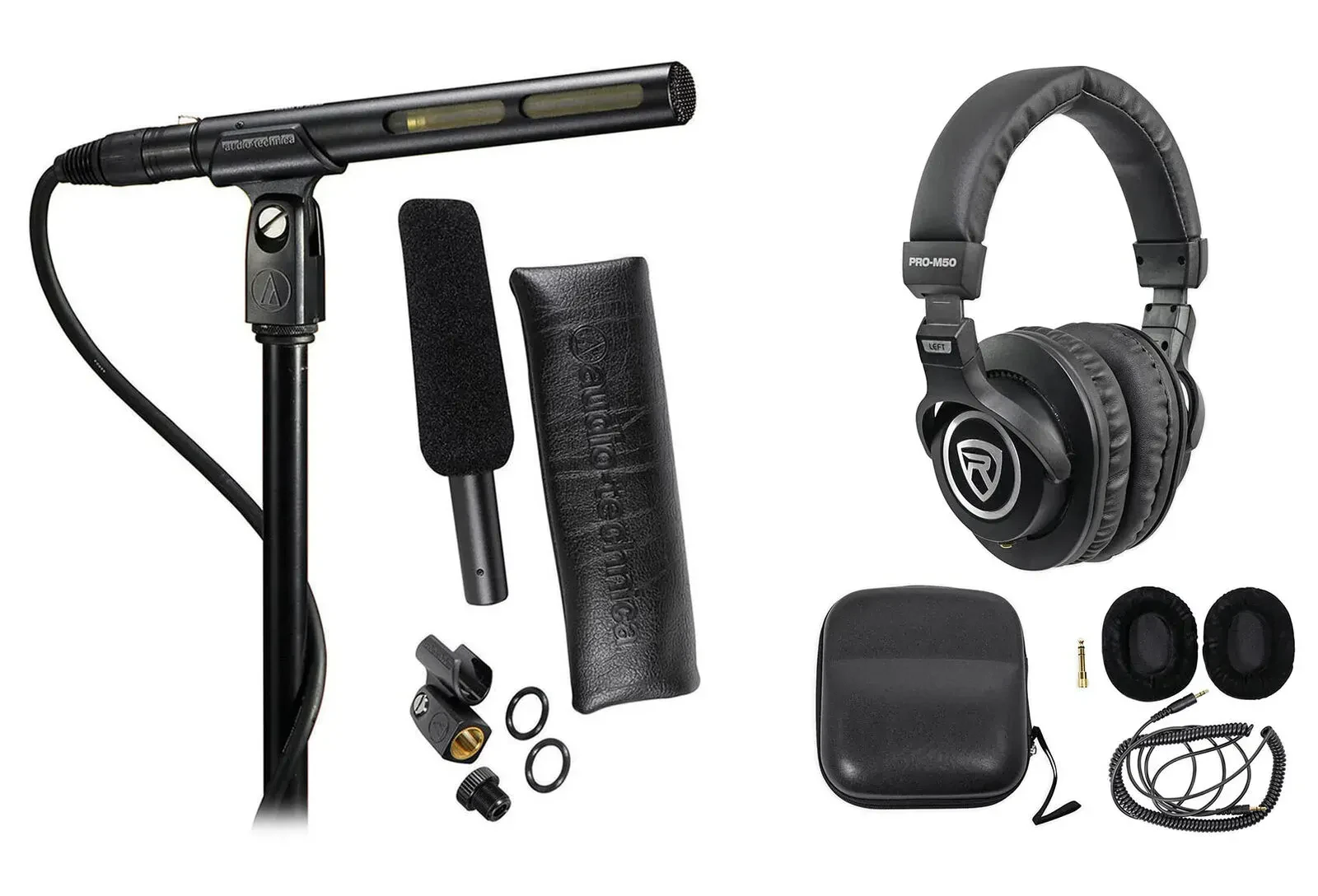 Микрофон-пушка Audio-Technica AT875R+PRO-M50 (набор)