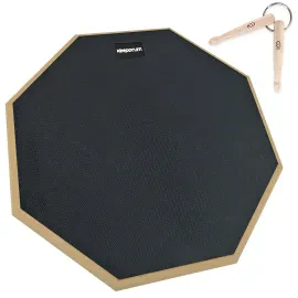 keepdrum Übungspad DP-BK12 schwarz 12 Zoll mit Schlüsselanhänger Drumsticks