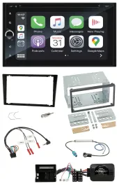 Blaupunkt DAB USB Bluetooth Lenkrad 2DIN TMC Navigation für Opel Corsa C schwarz