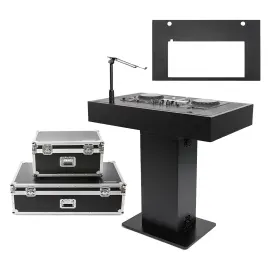 Magma MGA50000 Black DJ Podium with Rane ONE MK2 Faceplate Package