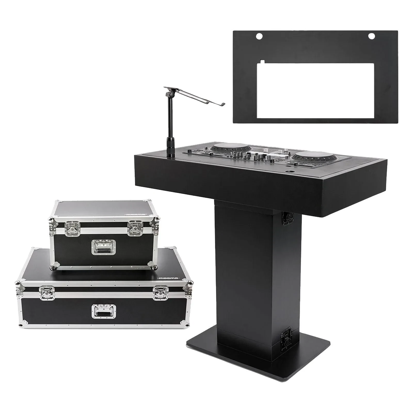 Magma MGA50000 Black DJ Podium with Rane ONE MK2 Faceplate Package