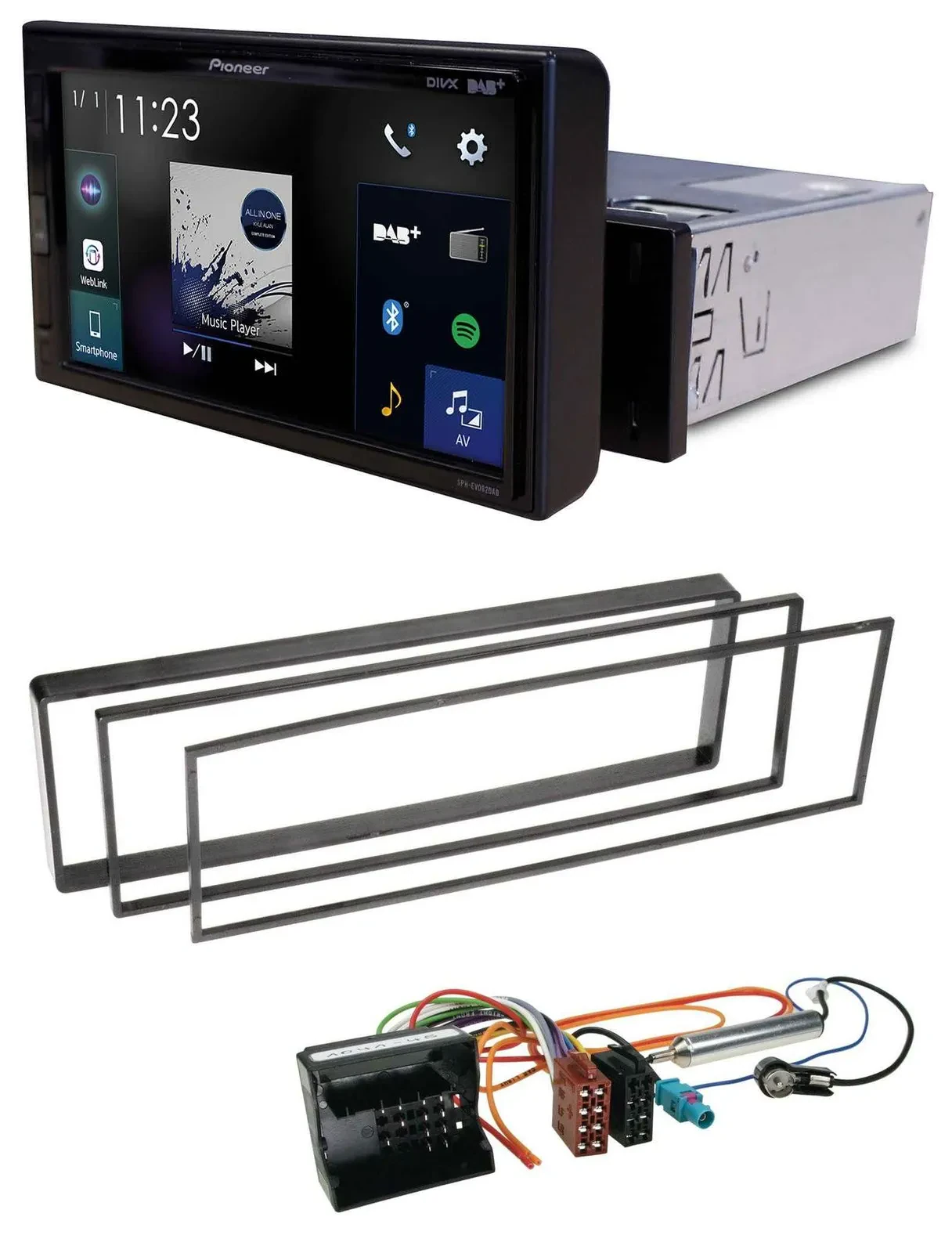 Pioneer DAB MP3 Bluetooth USB Autoradio für Peugeot 307, 1007 (2001-2009)