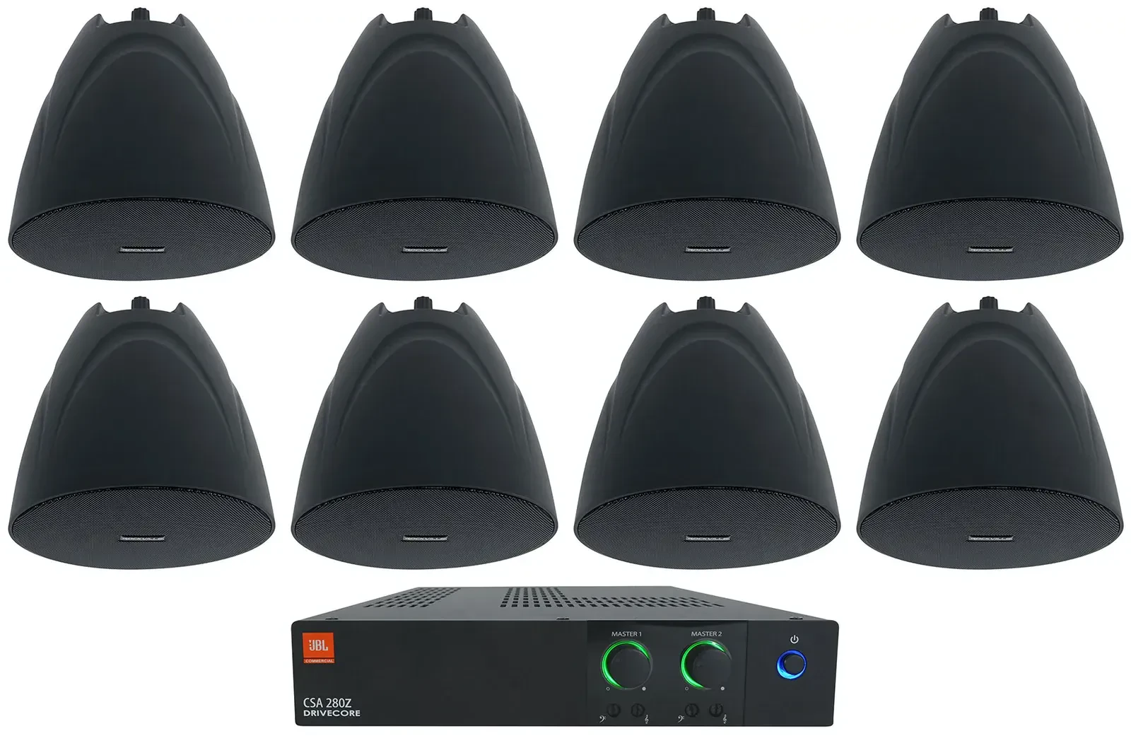 Потолочная акустика JBL PEN-525T Black с усилителем (8 штук)