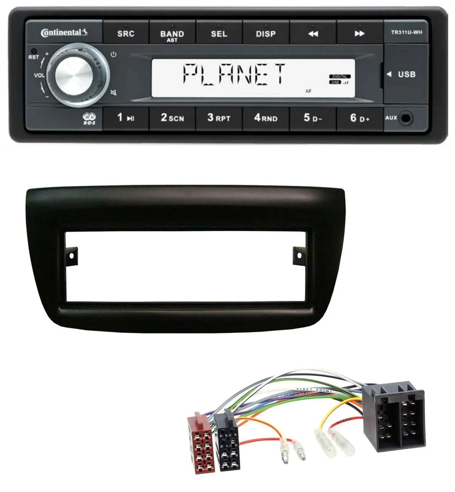 Continental USB MP3 AUX 1DIN Autoradio für Fiat Doblo 12-15 Opel Combo 10-15