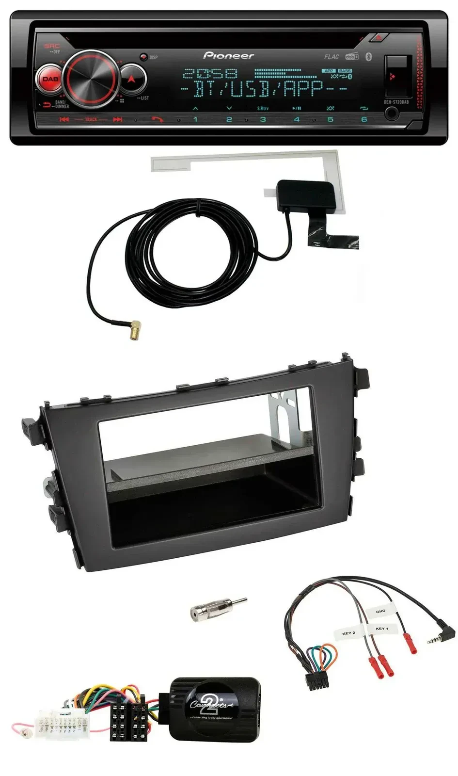 Pioneer DAB CD Lenkrad USB Bluetooth Autoradio für Suzuki Celerio LF ab 2014