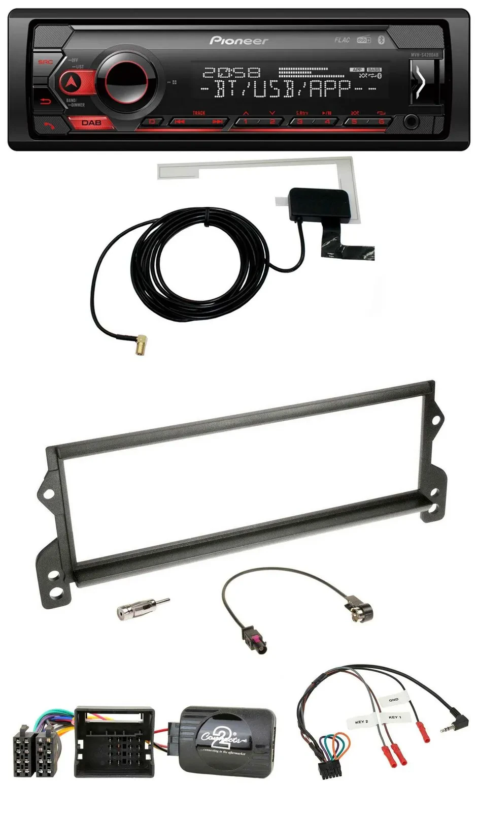 Pioneer DAB USB Lenkrad Bluetooth Autoradio für Mini (2001-2006 MOST)