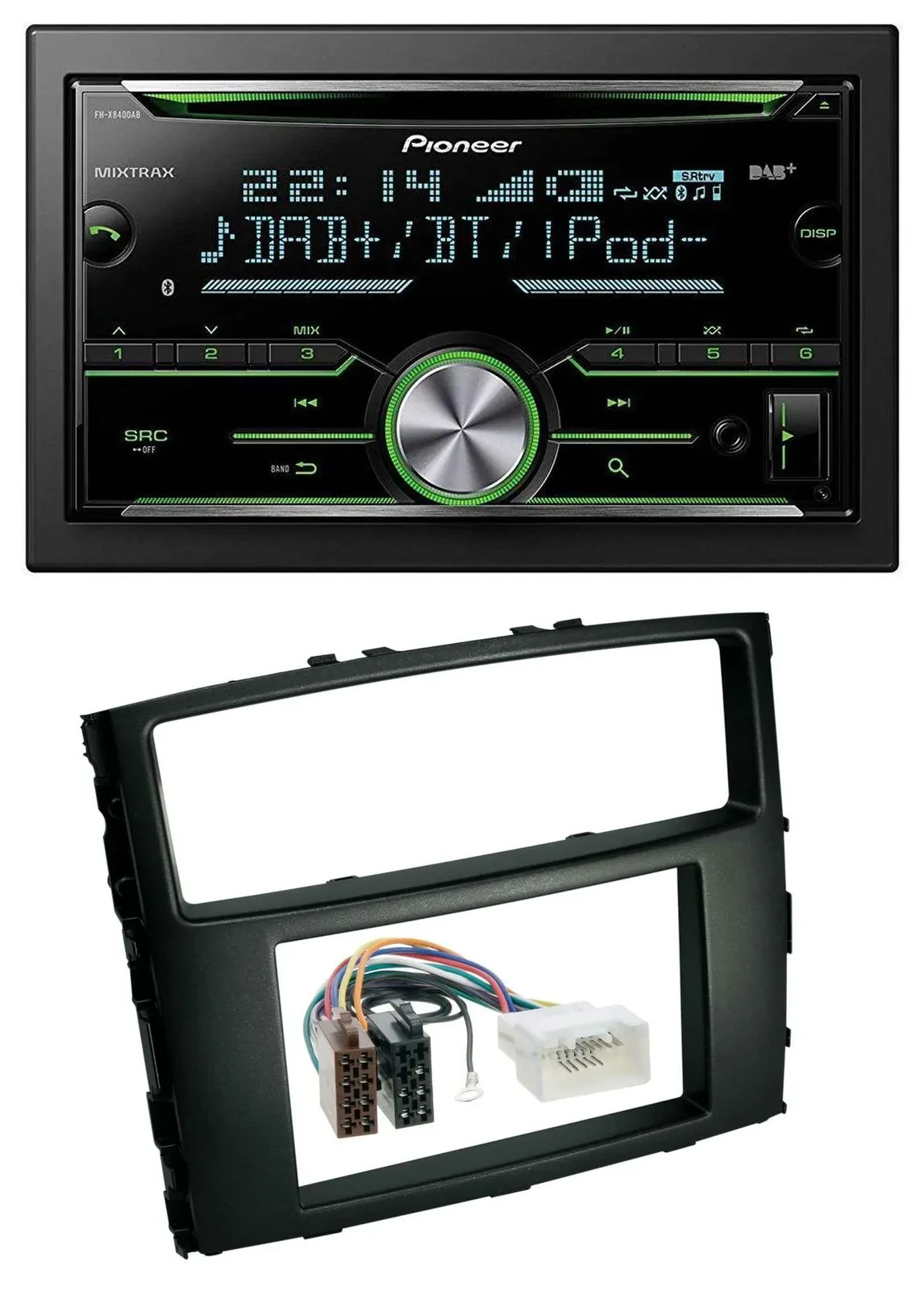 Pioneer Bluetooth MP3 DAB 2DIN USB CD Autoradio für Mitsubishi Pajero 2006-2014