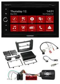 Blaupunkt 2DIN Lenkrad Bluetooth USB TMC DAB Navigation für Mazda 3 09-13 analog