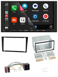 JBL USB 2DIN MP3 Bluetooth AUX Autoradio für Opel Combo C Vivaro Corsa C Omega B