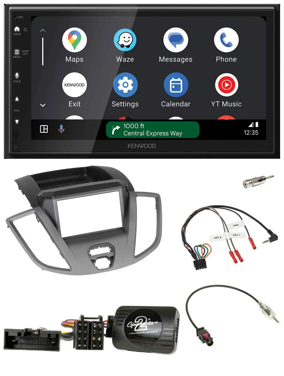 Kenwood DAB Bluetooth USB Lenkrad 2DIN Autoradio für Ford Transit V363 2014-2018