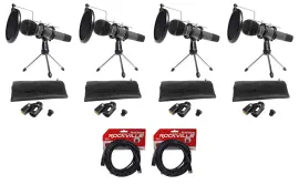 Микрофон проводной Audio-technica ATM510 Black с аксессуарами (4 штуки)