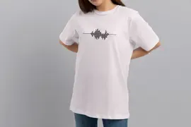 Футболка Popmerch WWL68 "Sound Wave v1" белая, женская, размер L