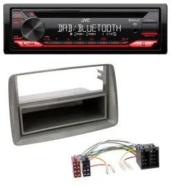 JVC CD DAB USB Bluetooth MP3 Autoradio für Fiat Panda (169 2003-2012) grau