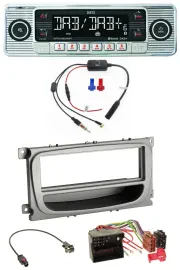 Автомагнитола Dietz для Ford Focus/Galaxy/C-Max (с 2007), серебристая, DAB, USB, MP3, Bluetooth