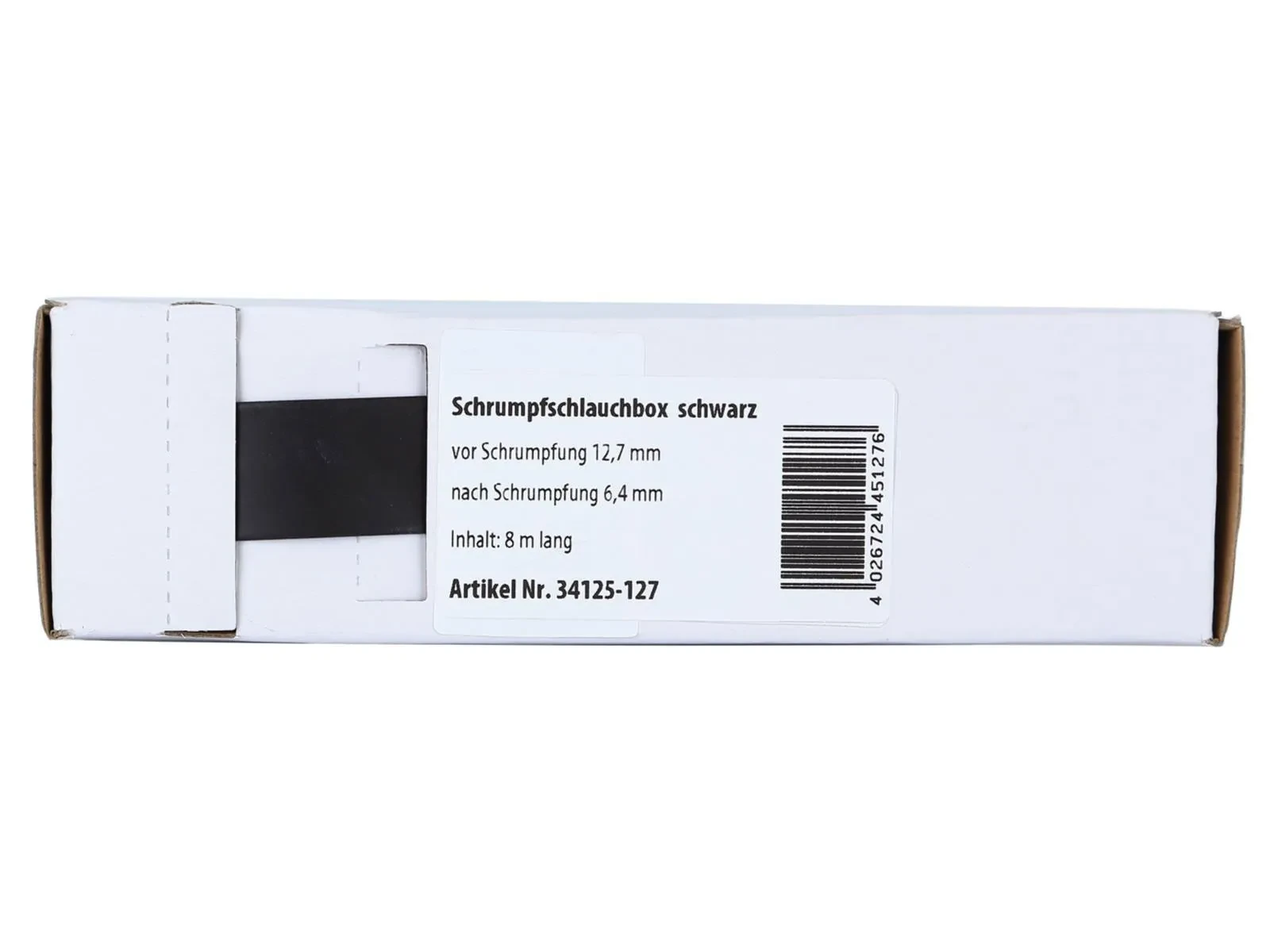 ACV Schrumpfschlauch schwarz Durchmesser: 12,7 mm/ Länge: 8 m 34125-127