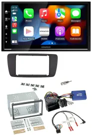 Kenwood DAB USB Bluetooth 2DIN Lenkrad Autoradio für Seat Ibiza ab 08 azabachesc