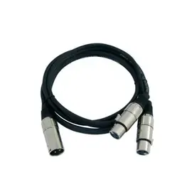 MUSIC STORE Splitkabel 2x XLR f - 1x XLR m Adapterkabel, 1,5m