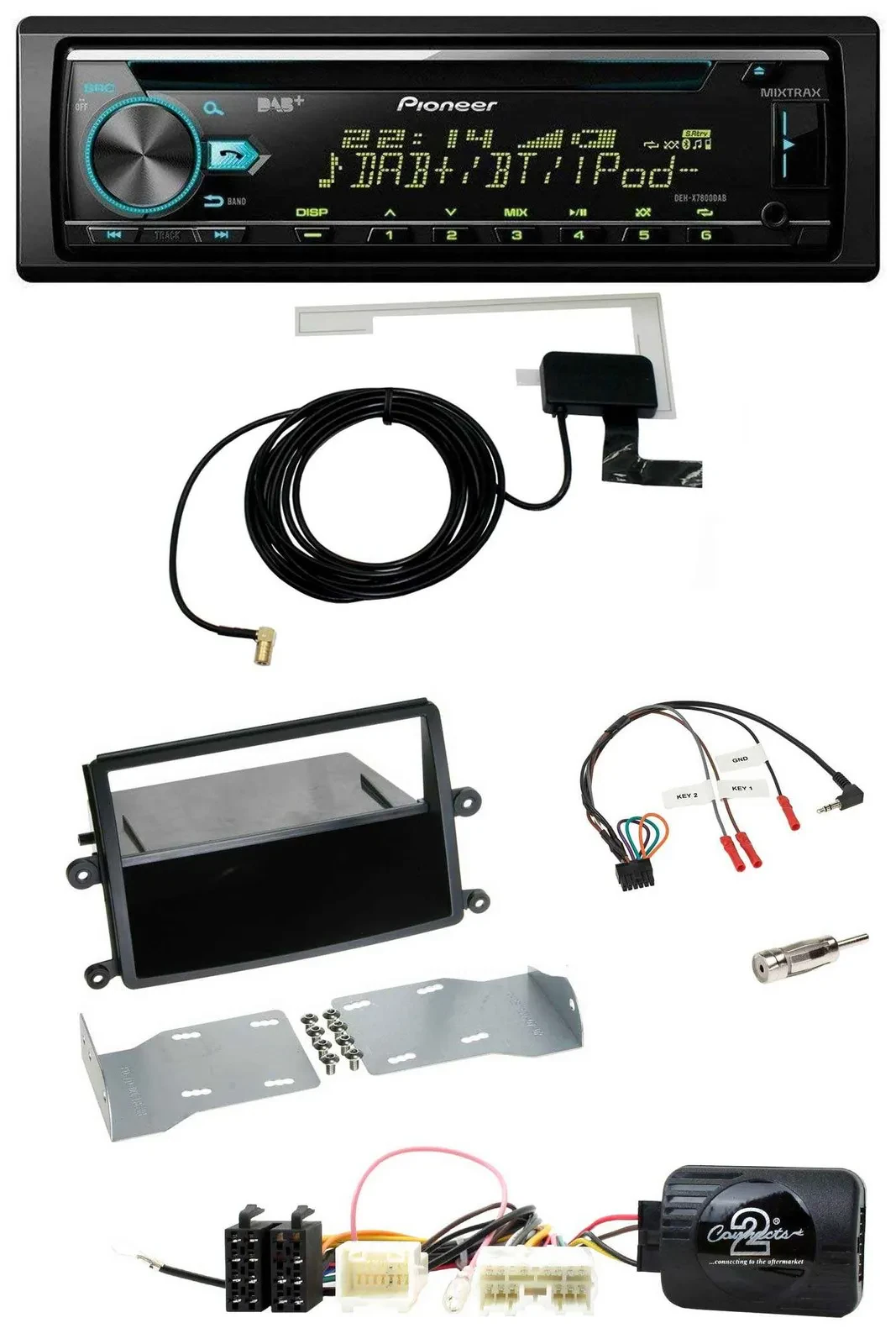 Автомагнитола для Mitsubishi L200 (2006–2015) Pioneer CD USB DAB, поддержка кнопок на руле