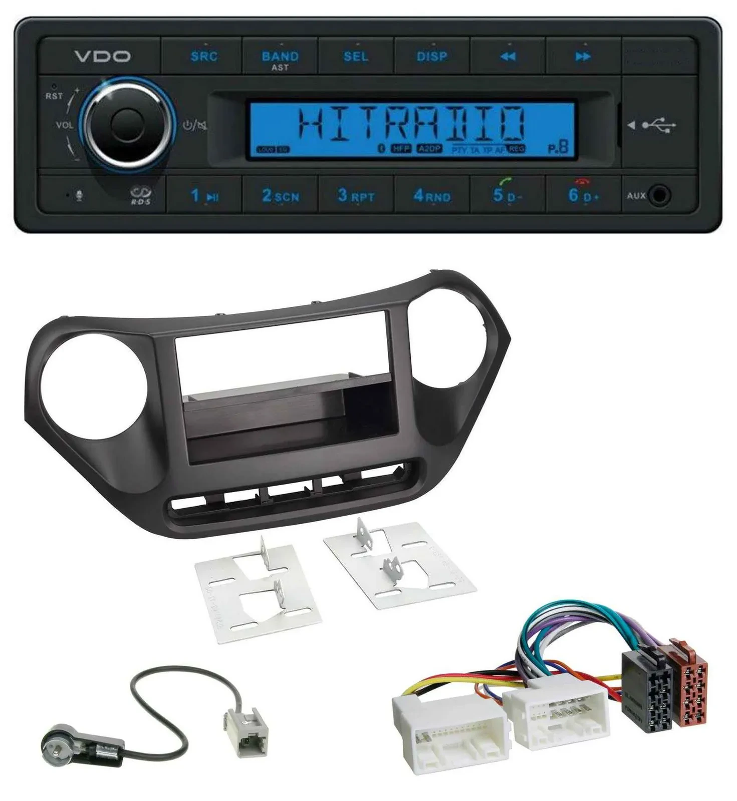 VDO AUX Bluetooth USB MP3 Autoradio für Hyundai i10 (ab 2013)