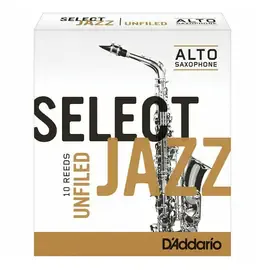 RRS10ASX4S Select Jazz Unfiled Трости для саксофона альт, размер 4, мягкие (Soft), 10шт, Rico