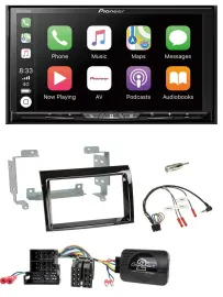 Pioneer 2DIN Lenkrad USB DAB DVD Bluetooth Autoradio für Fiat Peugeot Citroen kl