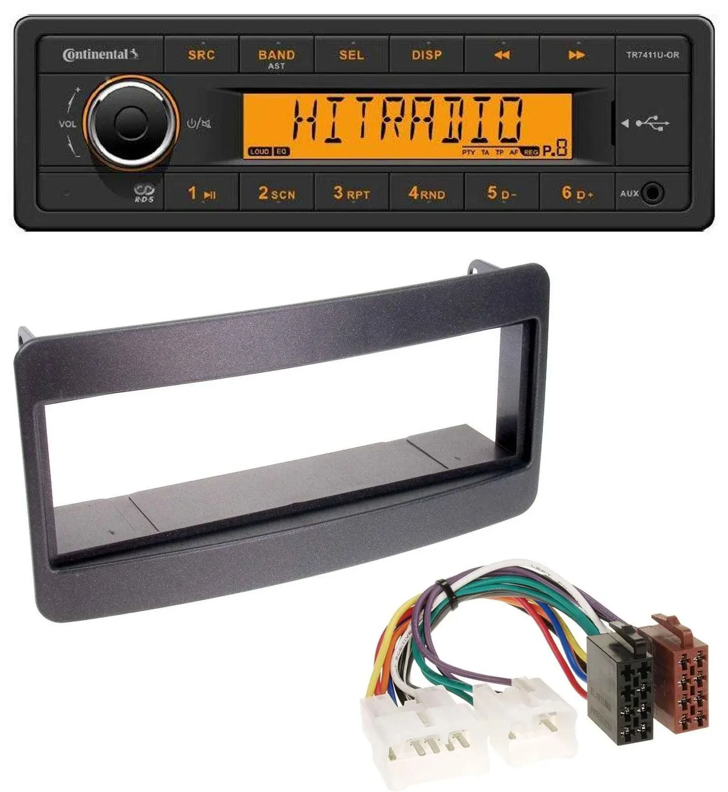 Continental 1DIN USB AUX MP3 Autoradio für Toyota Celica, MR2 - schwarz