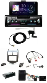 Автомагнитола Pioneer DAB, Bluetooth, USB для Chevrolet Aveo (с 2011), цвет темно-серый