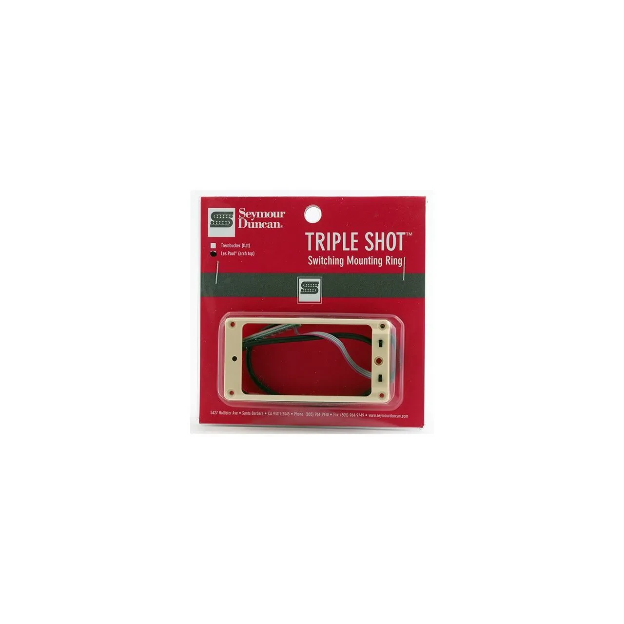 Рамка для звукоснимателя Seymour Duncan STS-2N Triple Shot, Neck, Arched, бежевый