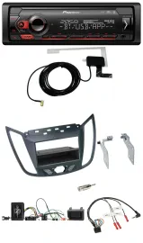 Pioneer DAB USB Lenkrad Bluetooth Autoradio für Ford C-Max Kuga dunkelgrau