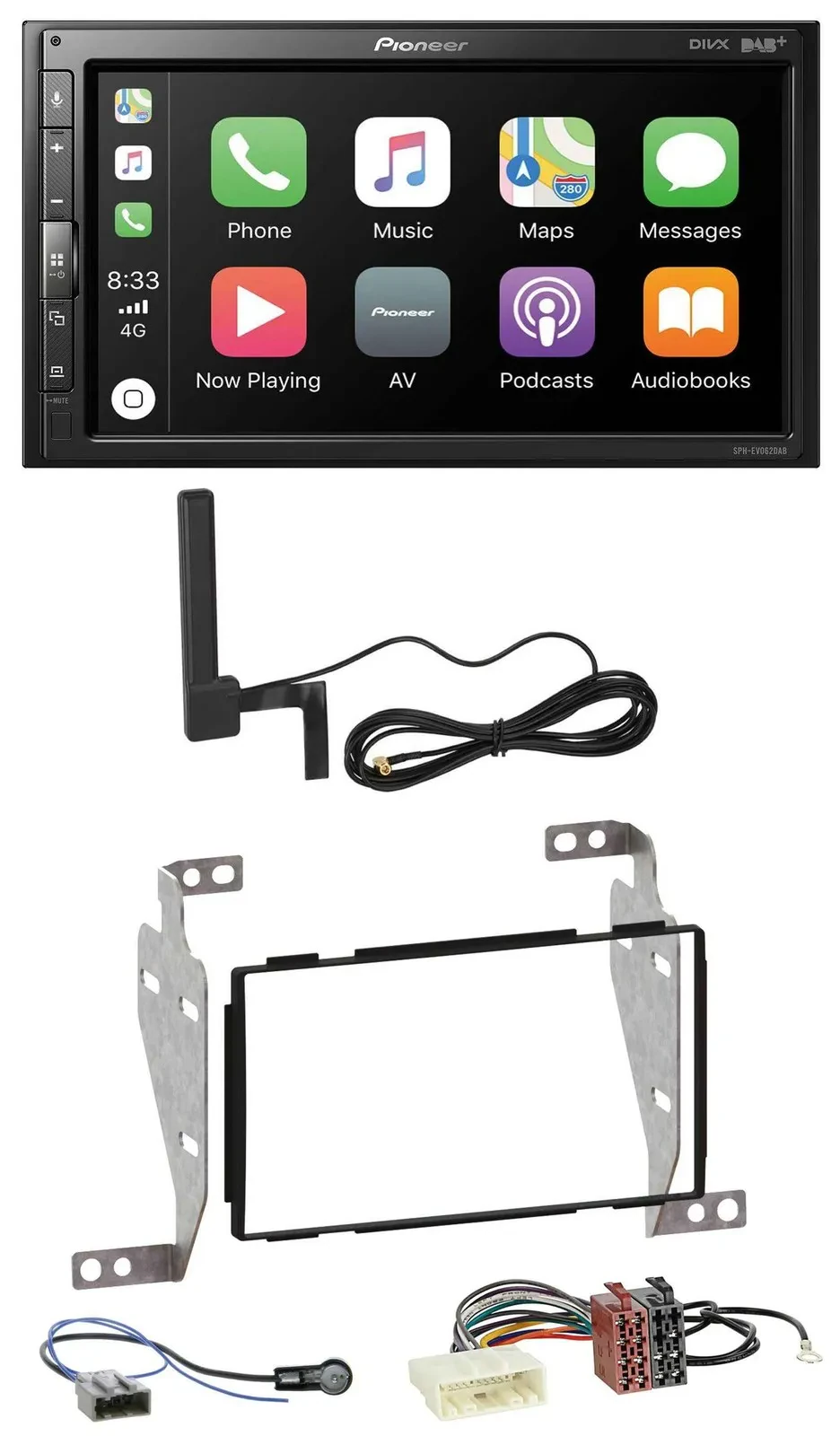 Pioneer USB 2DIN Bluetooth DAB MP3 Autoradio für Nissan Juke (2010-2014)
