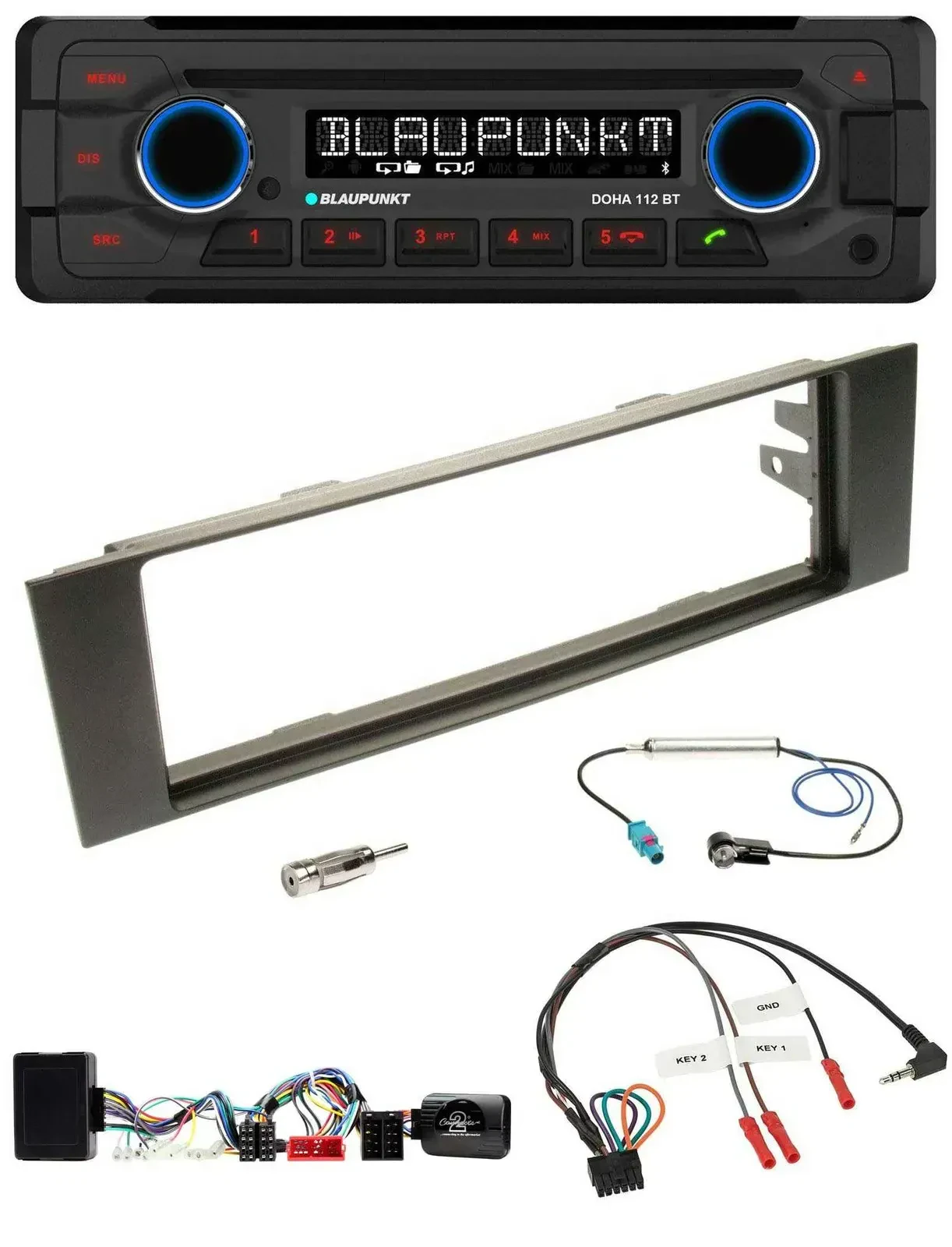 Blaupunkt Lenkrad MP3 CD Bluetooth USB Autoradio für Audi A3 03-06 vollaktiv