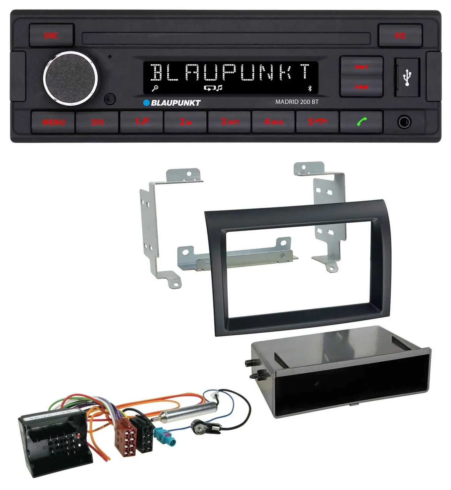 Blaupunkt USB AUX Bluetooth MP3 Autoradio für Citroen Jumper Quadlock 06-11 schw