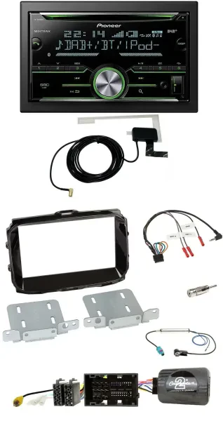 Pioneer CD USB Lenkrad Bluetooth 2DIN DAB Autoradio für Alfa Giulietta 2014-2021