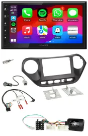 Kenwood Lenkrad USB DAB 2DIN Bluetooth Autoradio für Hyundai i10 ab 2014