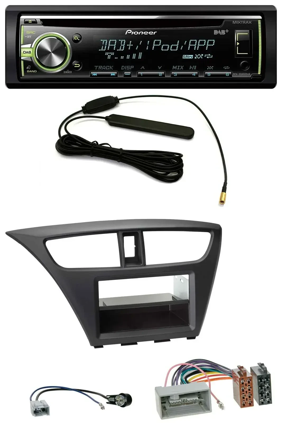 Автомагнитола для Honda Civic (с 2012) Pioneer MP3, USB, CD, DAB, AUX