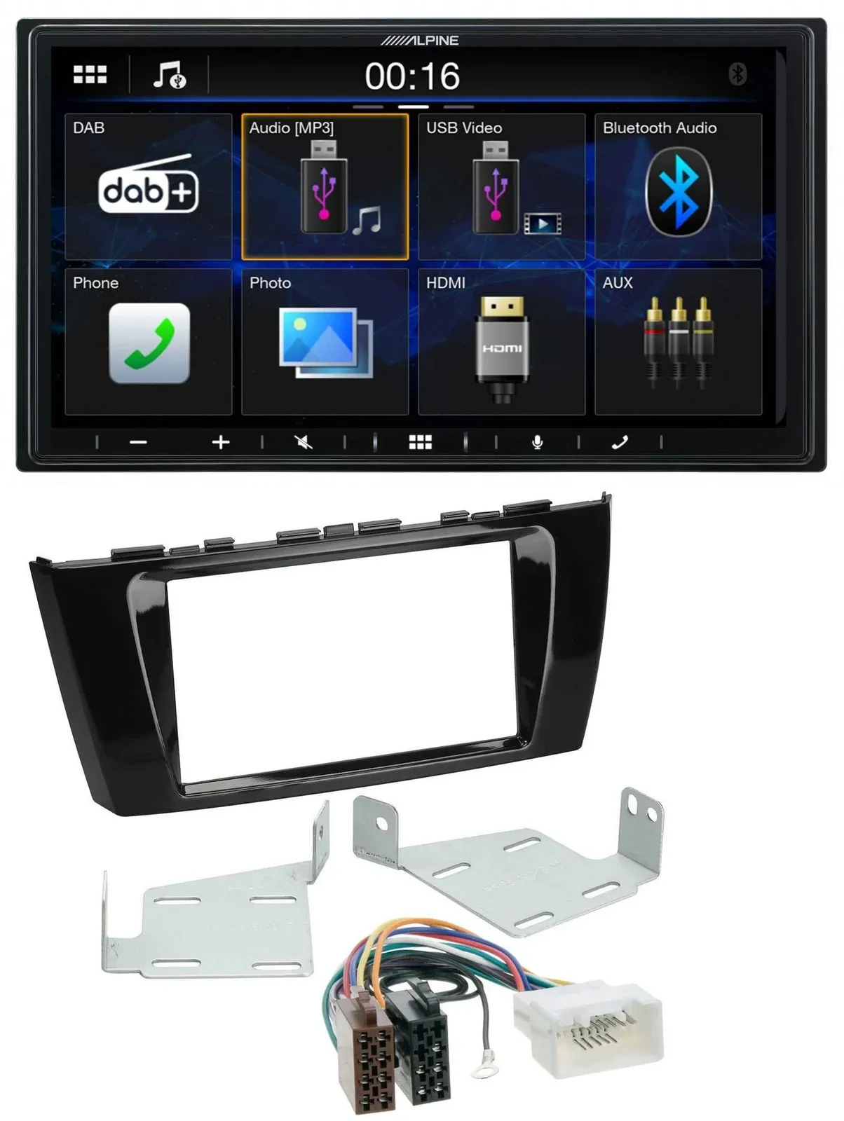 Alpine Bluetooth 2DIN MP3 DAB USB Autoradio für Mitsubishi Mirage SpaceStar ab 1