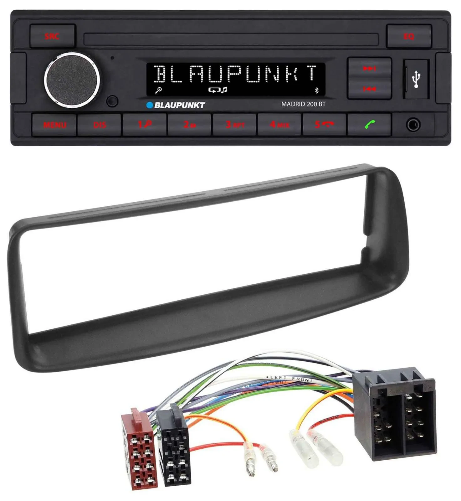Blaupunkt USB AUX Bluetooth MP3 Autoradio für Peugeot 206 (ab 1998)