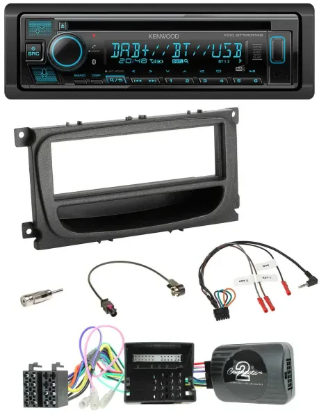 Kenwood Bluetooth DAB CD Lenkrad USB Autoradio für Ford Mondeo S-Max Can 07-14 s