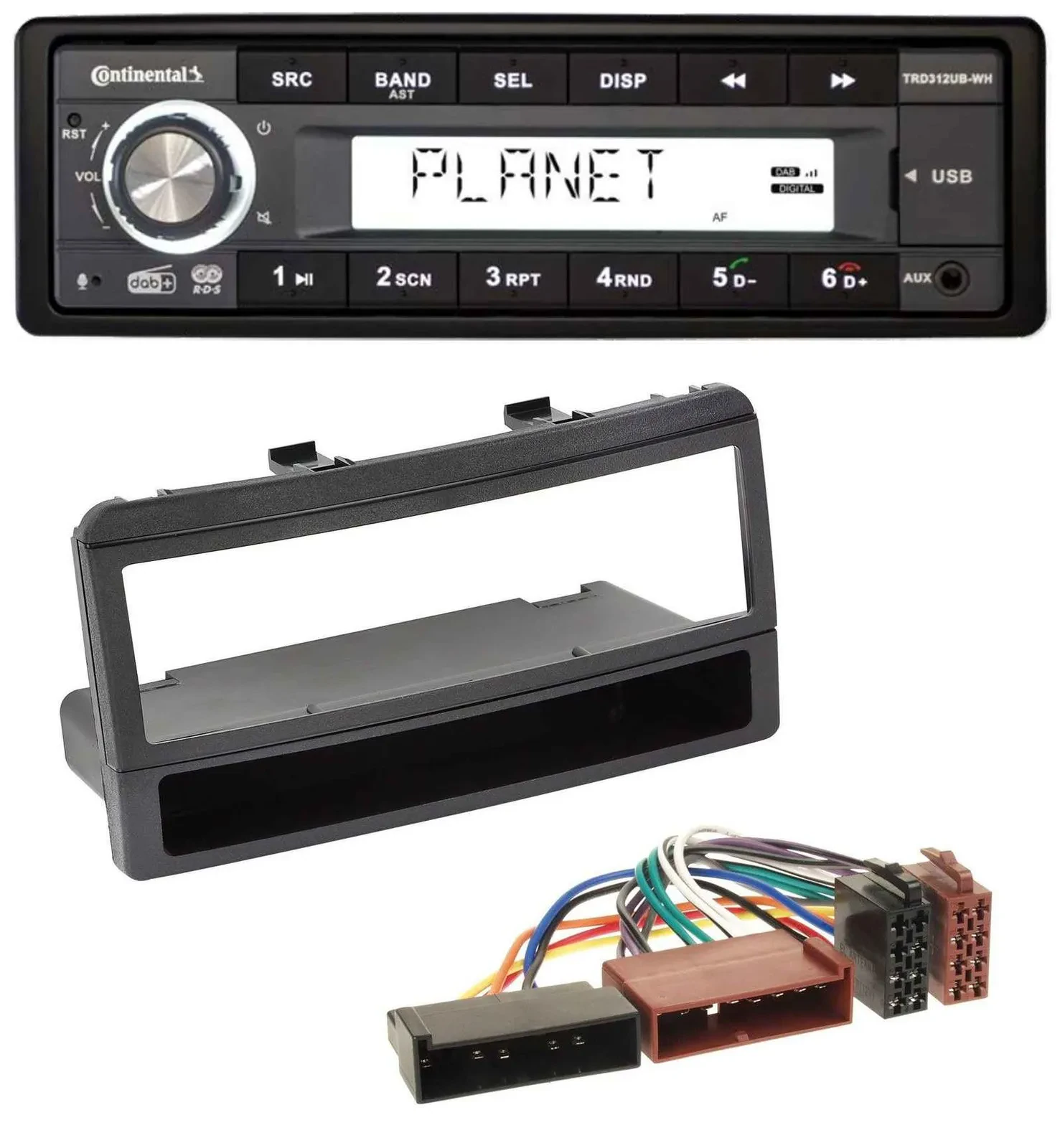 Автомагнитола Continental 1 DIN, USB, AUX, DAB, MP3 для Ford Mondeo 96–02, Puma, Transit